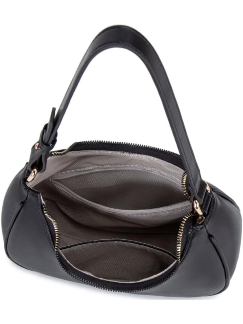 〽️Women Black Cute Hobo Under the Arm Mini Clutch Crescent Shoulder Tote Handbag - Picture 4 of 6
